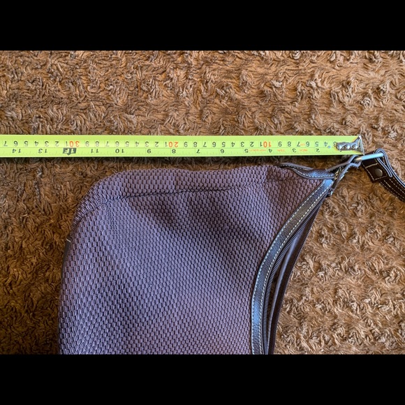 Brown Vegan Leather & Woven Bag - Picture 9 of 9